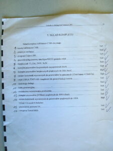 1.Lista kompletacji wyrobu